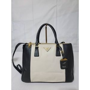 Prada Black and White Satchel